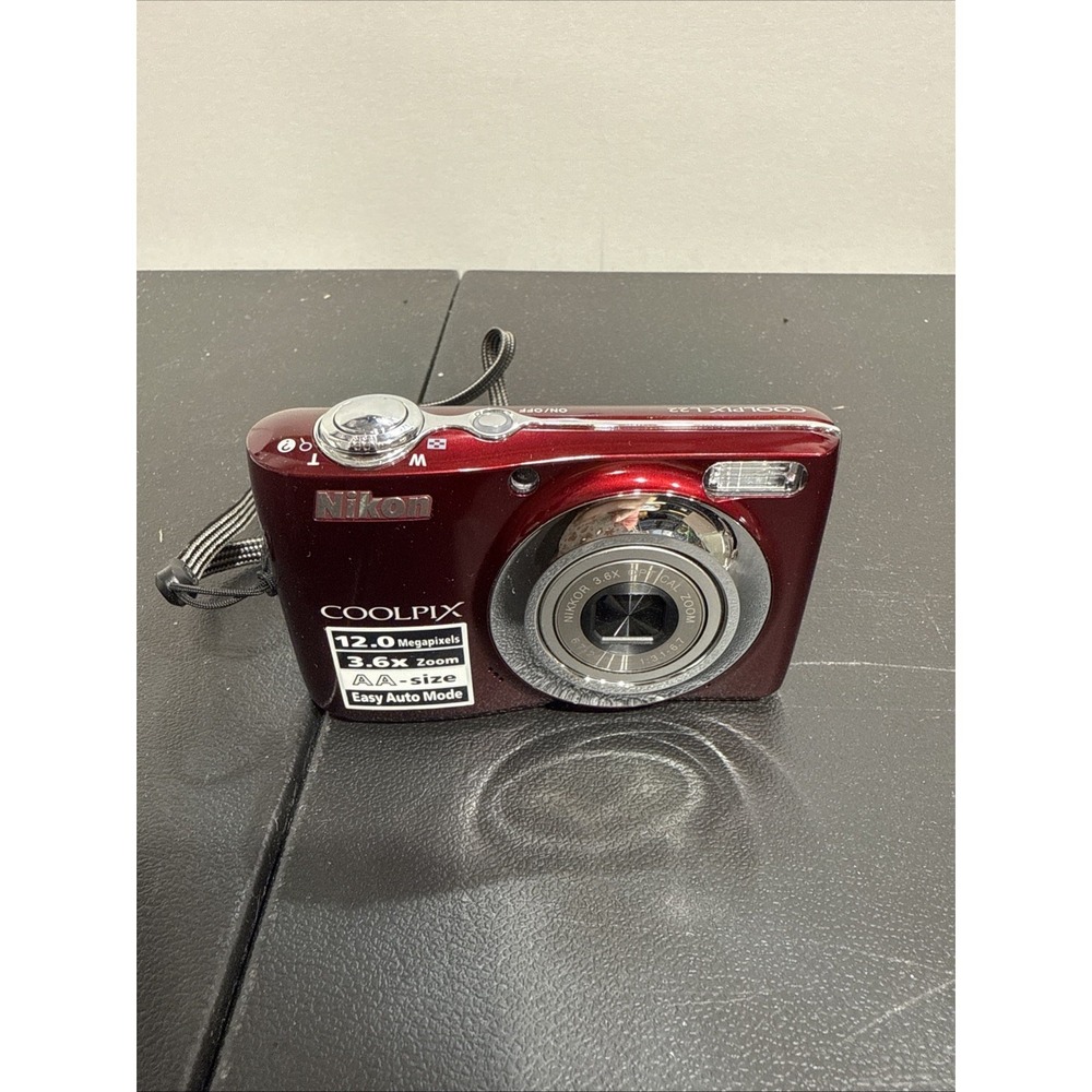 NIKON COOLPIX L22 Digital Camera Red Spares Repairs/parts Only